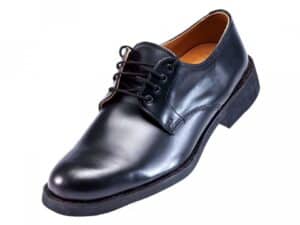 Men’s black Parabellum safety shoe with SABS certification for workplace safety.