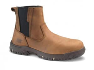 Comfortable safety footwear for women in industrial environments.