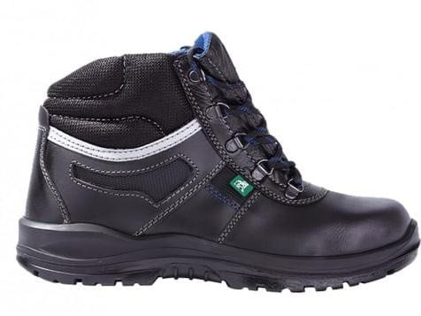 Durable Munich 2.0 safety boot in black and blue for optimal foot protection.