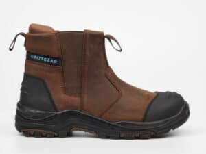 Slate S3 safety boot in Crazy Horse brown with anti-penetration midsole.