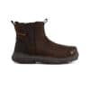 Dark coffee safety Chelsea boot with durable construction and slip-resistant sole.